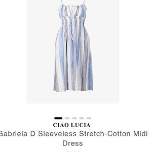 Ciao Lucia Blue and White Midi Dress